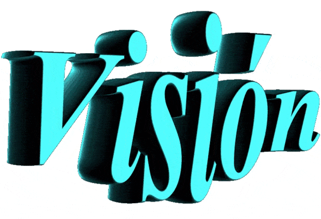 La palabra visión en movimiento