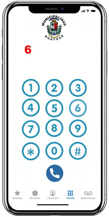 Teléfono celular que va marcando las teclas hasta dar el número sinpemóvil 6411-9279