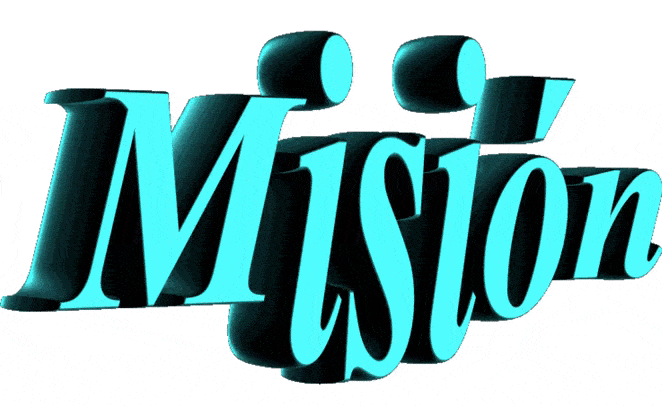 Gif que muestra la palabra misión en movimiento