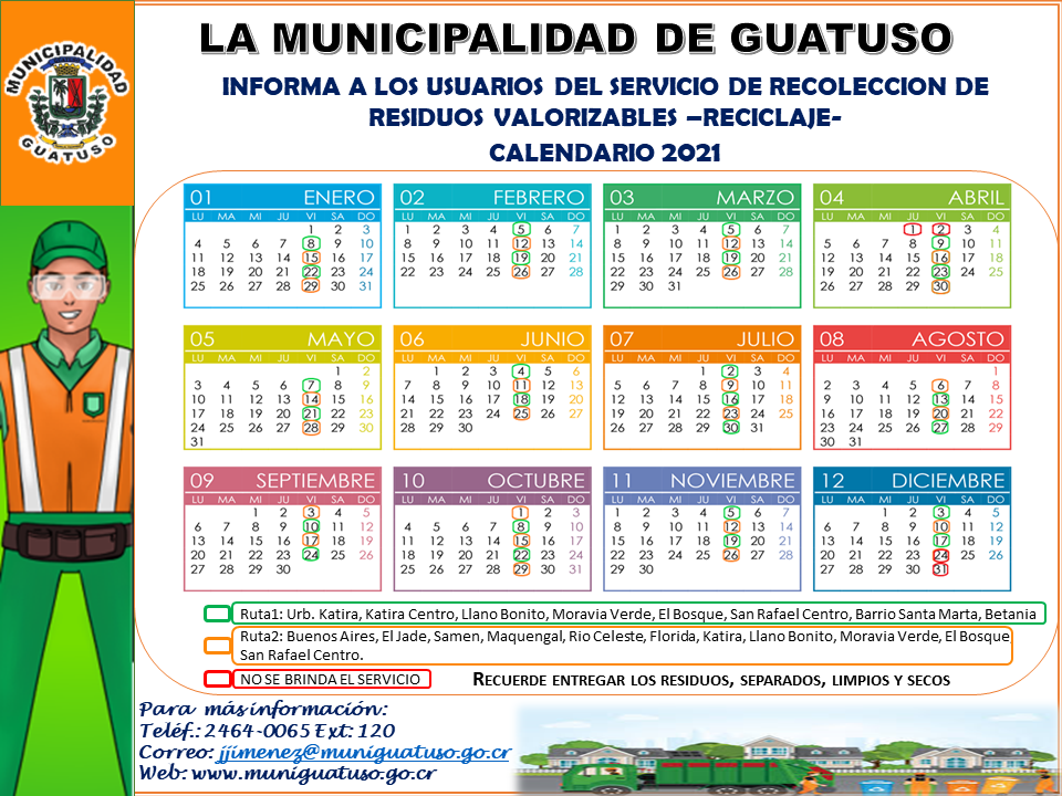 Ver o descargar el calendario del servicio de recolección de residuos reciclables