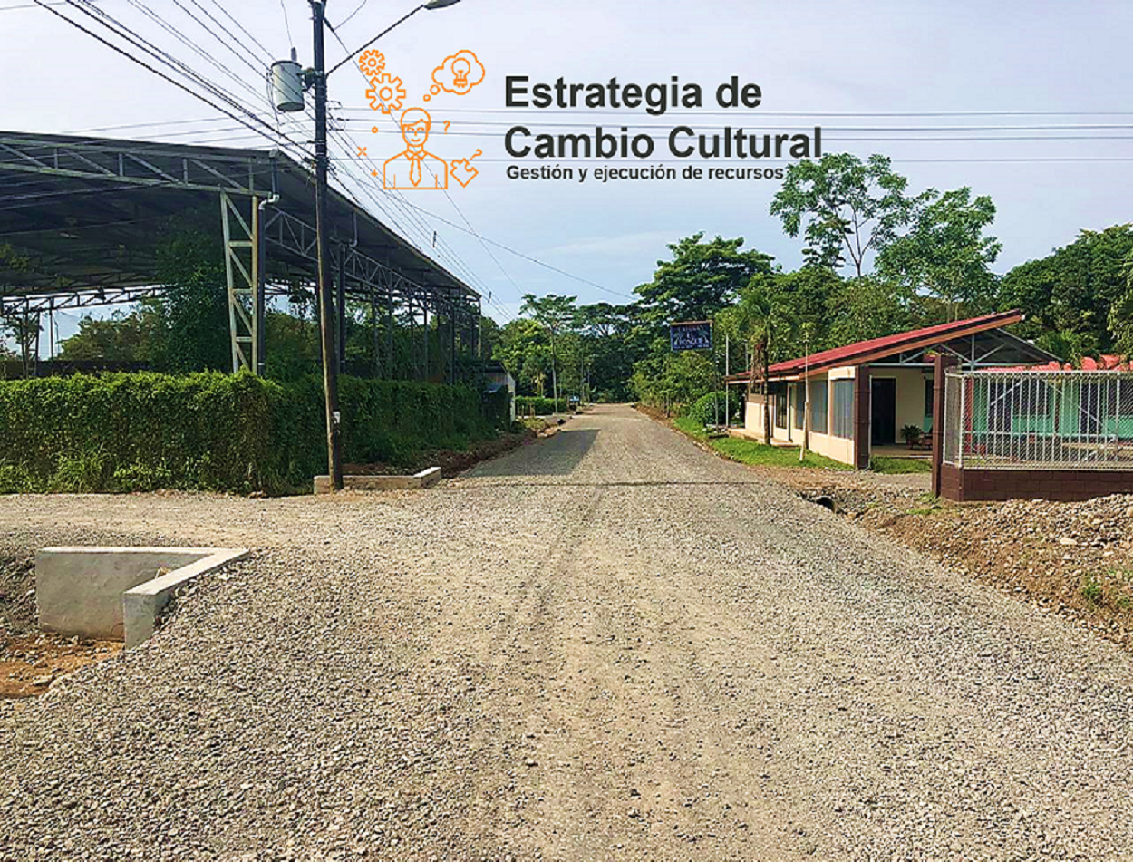 Cuadrante del bosque cuando se estaba construyendo la estructura de pavimento 