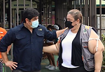 Presidente Carlos Alvarado junto con la Alcaldesa de Guatuso, Ilse Gutiérrez