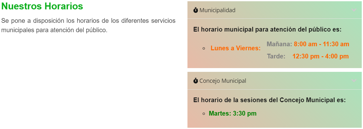 Horario 01